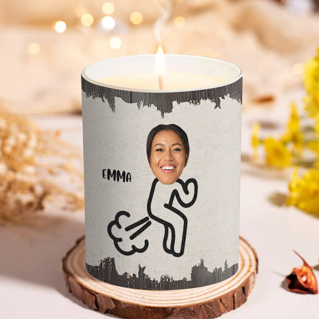 Extincteur de pets - Cadeau pour papa, grand-mère, grand-père, maman, oncle, tante, fils, fille, frère, sœur, petite-fille, petit-fils, mari, femme, petit ami, petite amie, ami - Bougie personnalisée avec couvercle en bois