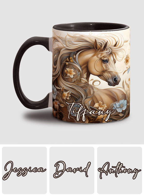 Love Horses - Personalized Horse Accent Mug