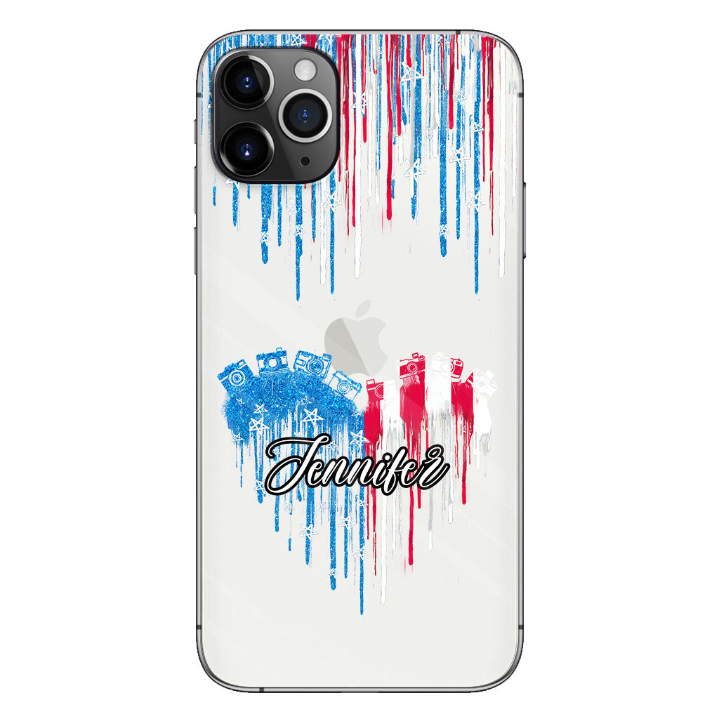 Passion pour la photographie - Coque de téléphone transparente personnalisée avec photo