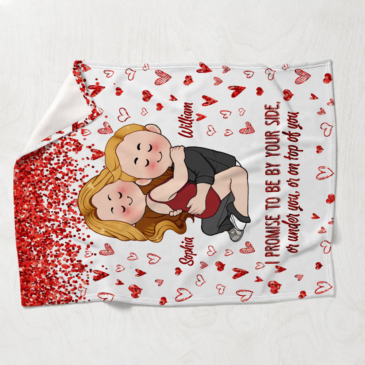 Je promets d'être à tes côtés - cadeau pour mari, femme, petit ami, petite amie - Couverture personnalisée