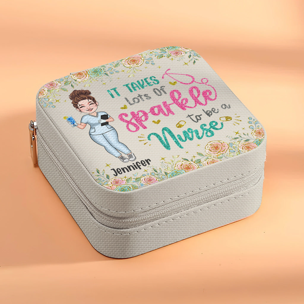 It Takes A Lot Of Sparkle To Be A Nurse - Personalized Nurse Jewelry Box