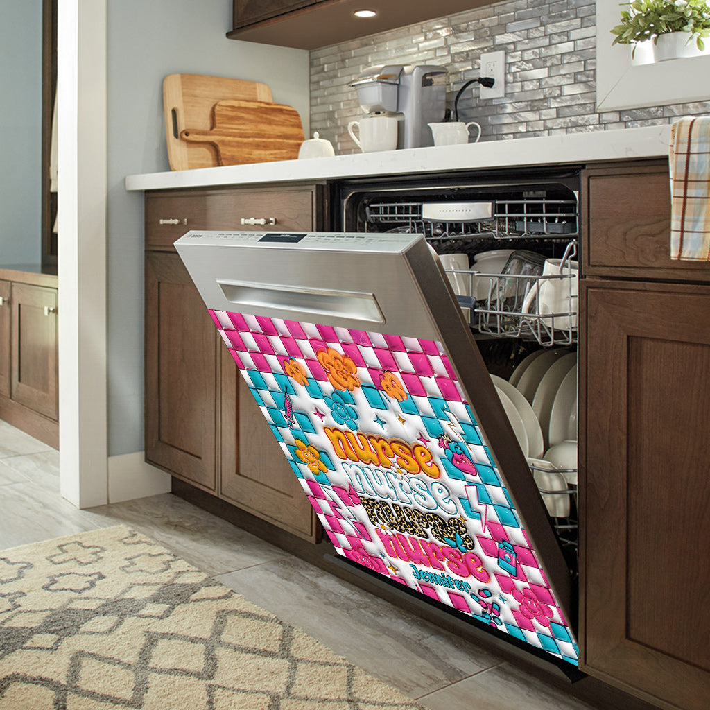 Nurse Life - Housse de lave-vaisselle personnalisée pour infirmière