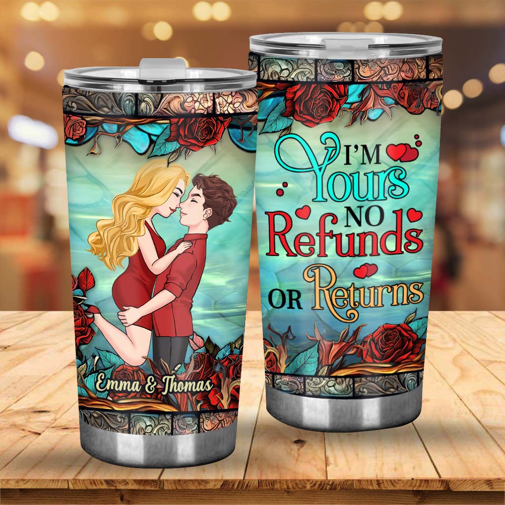 I Met You. I Liked You. I Love You. I'm Keeping You. Forever Yours - gift for husband, wife, boyfriend, girlfriend - Personalized Tumbler