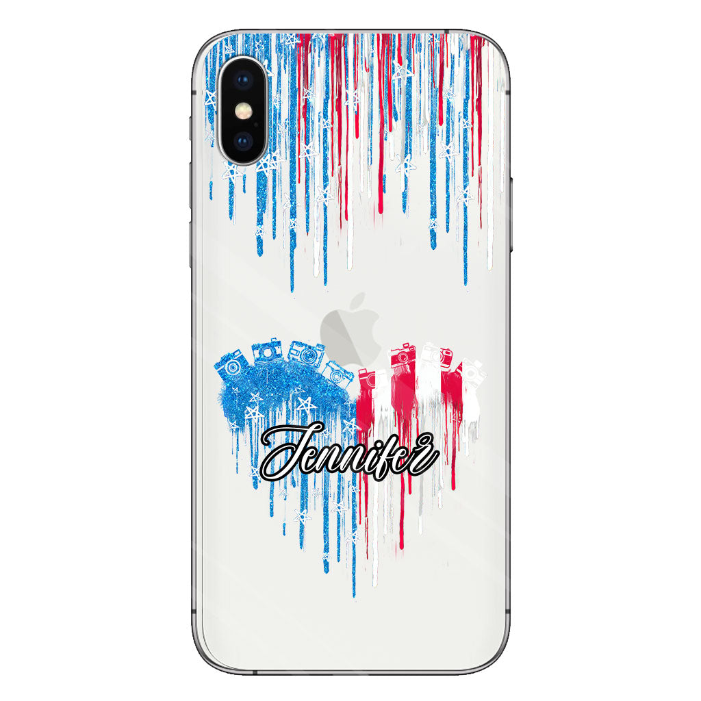 Passion pour la photographie - Coque de téléphone transparente personnalisée avec photo