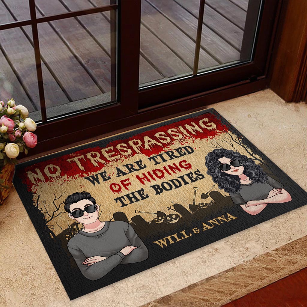 No Trespassing - Personalized Couple Doormat