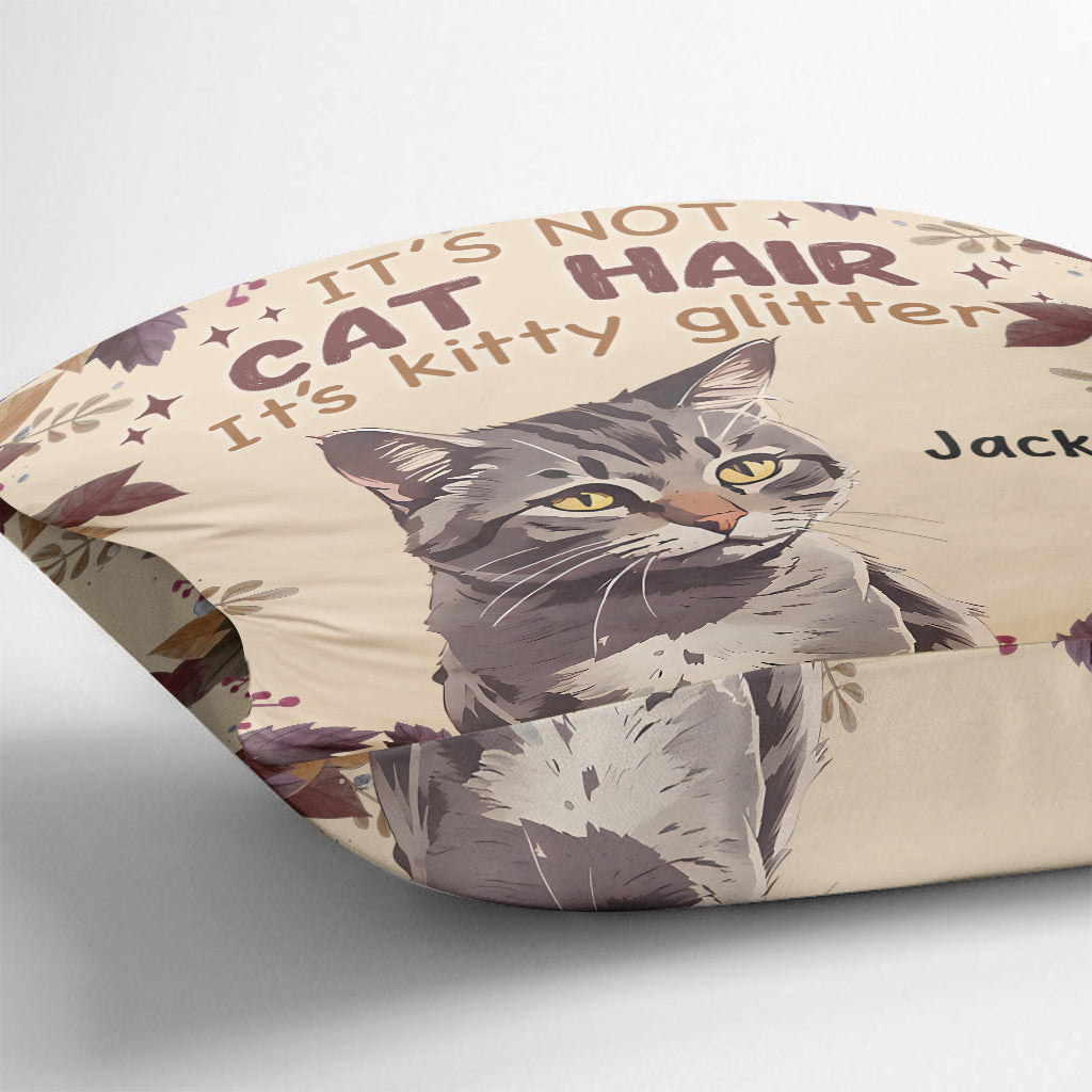 Ce ne sont pas des poils de chat - Coussin décoratif personnalisé pour chat
