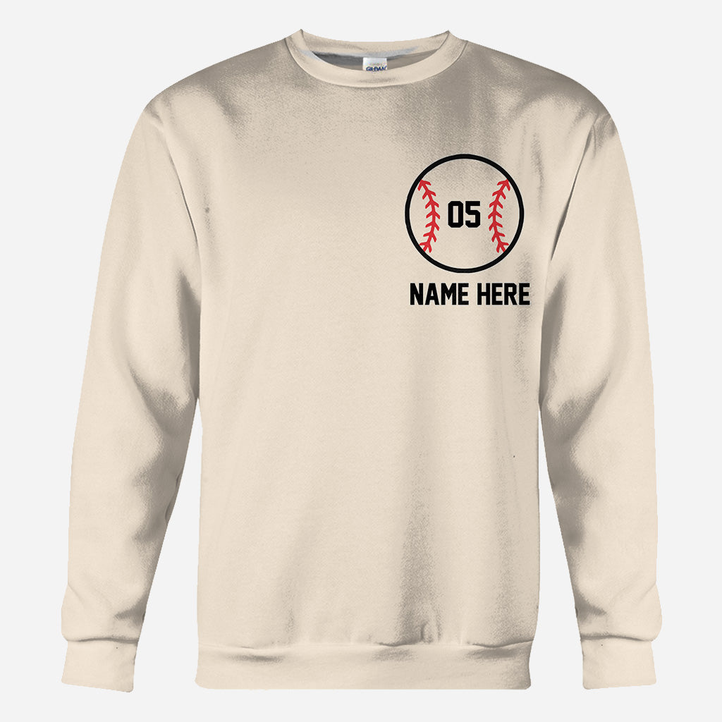 T-shirt personnalisé « À l'époque de ma maman de joueur de baseball »