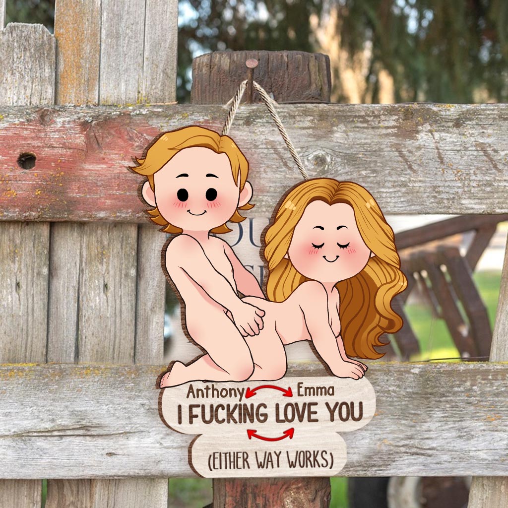 Je t'aime - cadeau pour mari, femme, petit ami, petite amie - Panneau en bois personnalisé - Forme sur mesure
