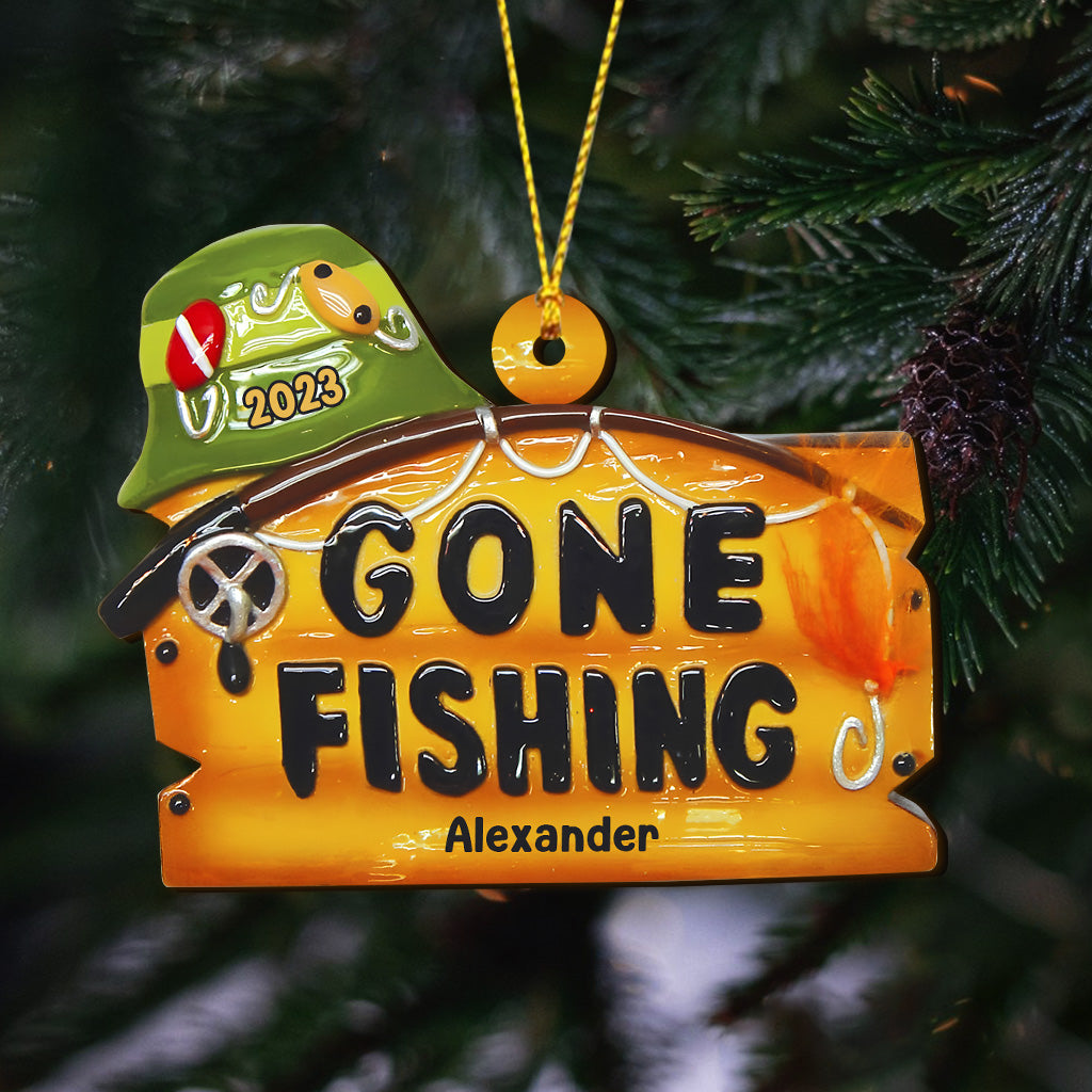 Gone Fishing - Personalized Fishing Ornament