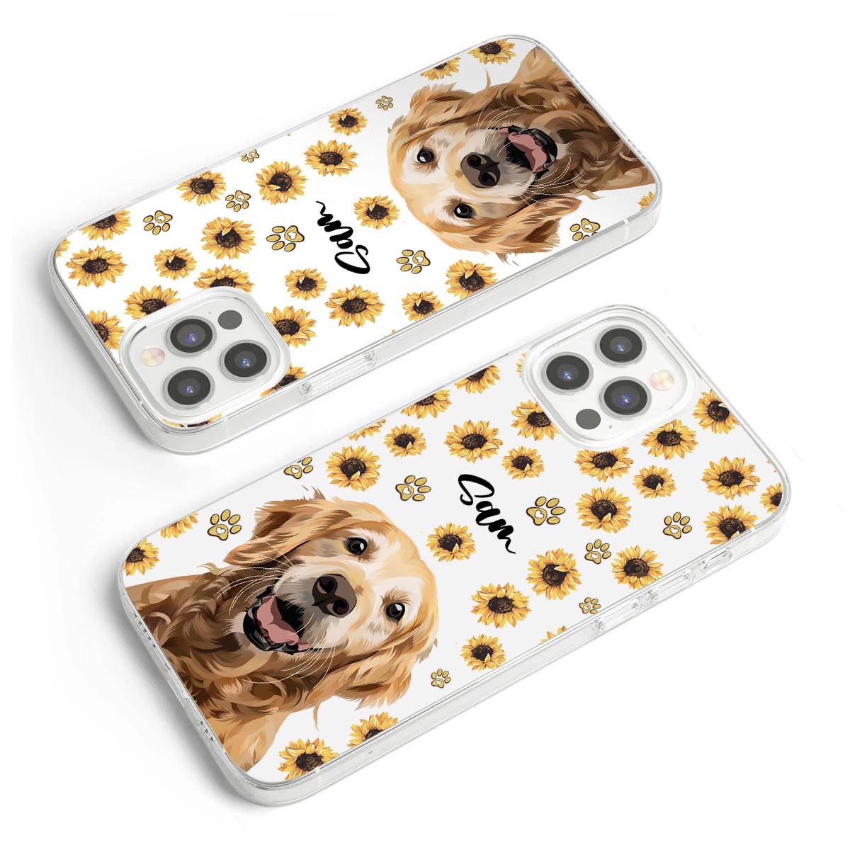 Tu es mon rayon de soleil - Coque de téléphone transparente personnalisée pour chien