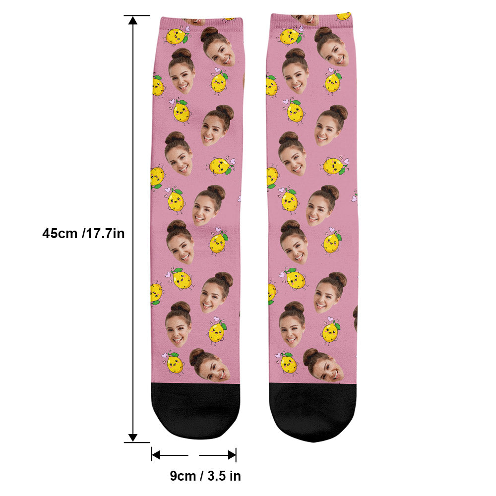 Chaussettes personnalisées à motif d'icônes amusantes pour tante