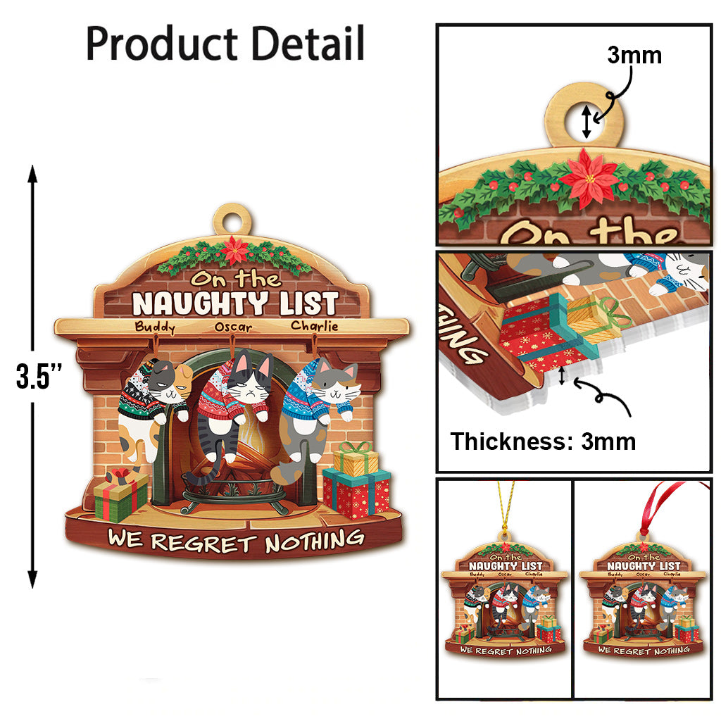 Naughty Cat - Personalized Cat Ornament