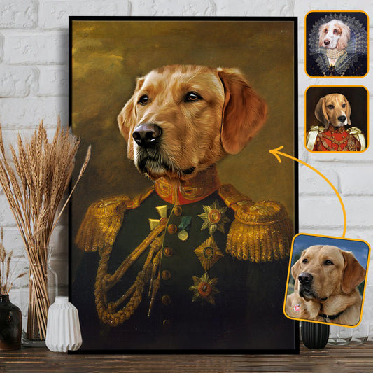 Portrait royal - Toile et affiche personnalisées pour chien