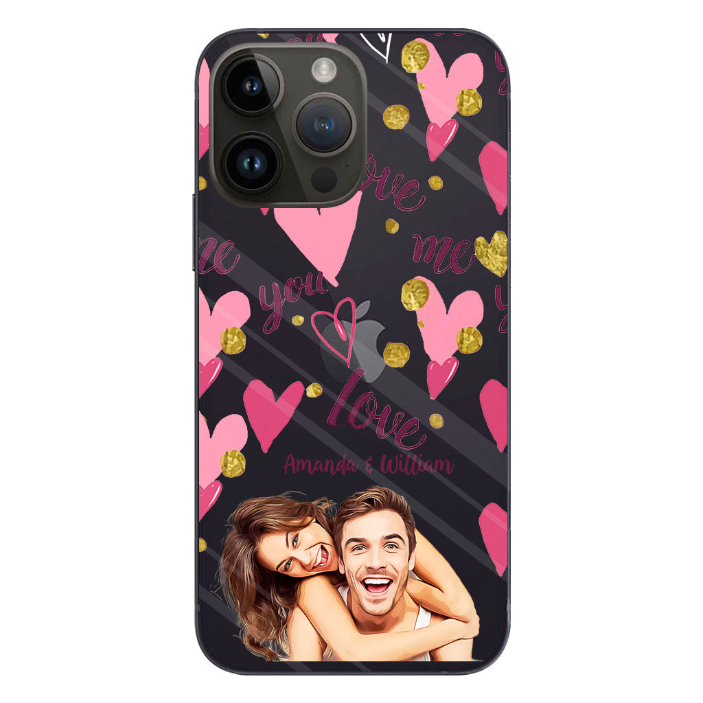 Je suis à toi - Coque de téléphone transparente personnalisée pour couple