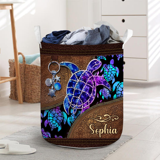 Salty Lil' Beach - Personalized Turtle Storage Basket