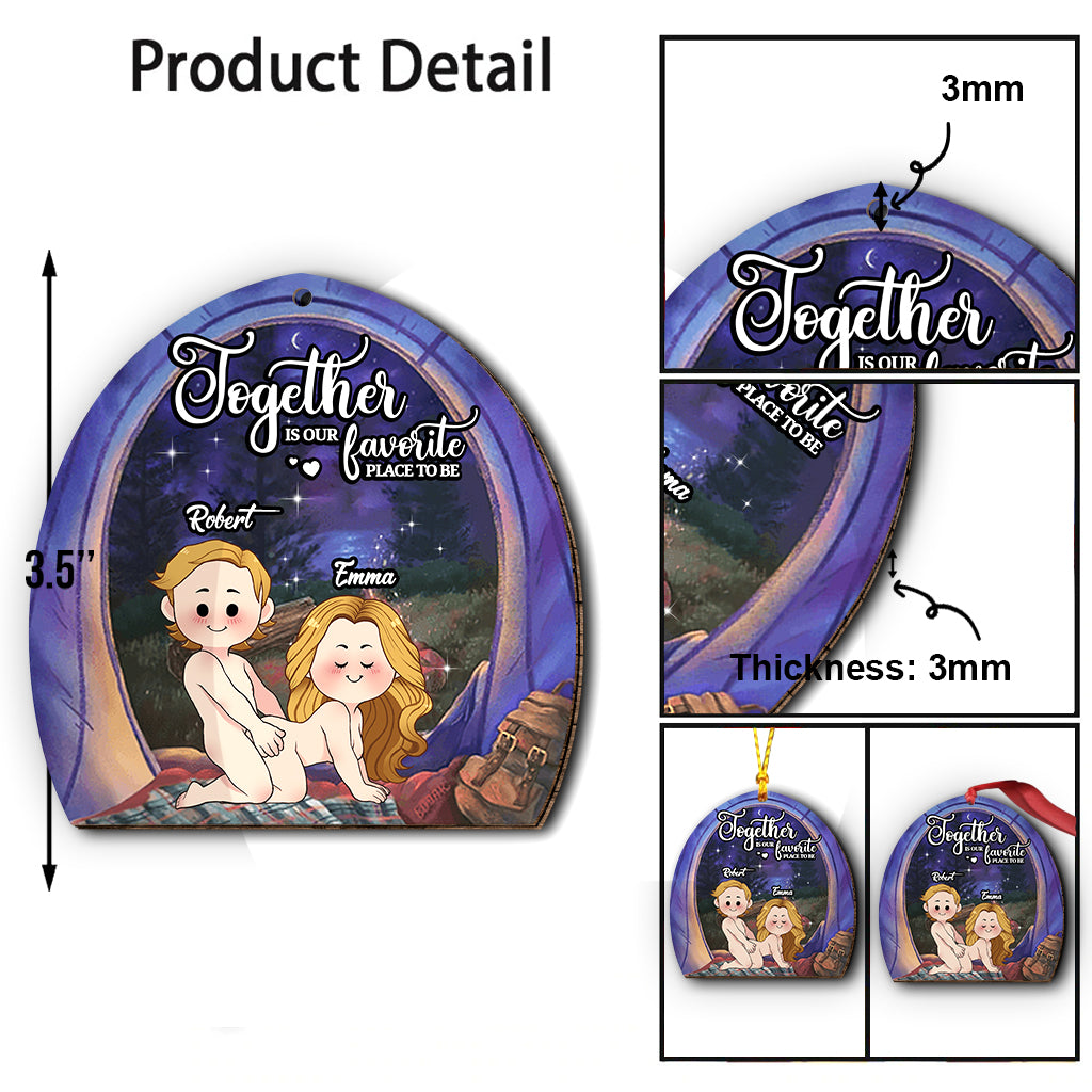 Être ensemble, c'est notre endroit préféré - Ornement de camping personnalisé