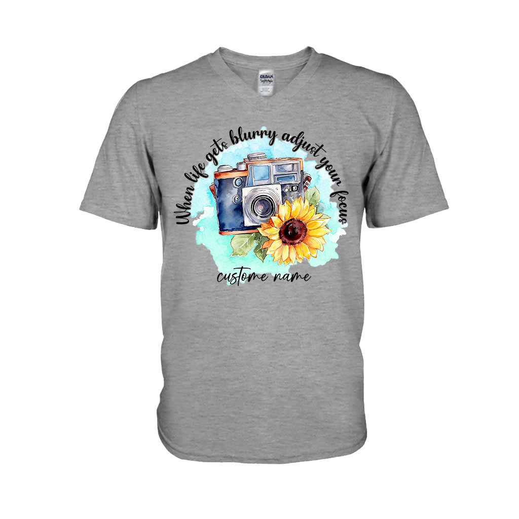 Quand la vie devient floue, ajustez votre mise au point - T-shirt et sweat à capuche personnalisés avec photographie