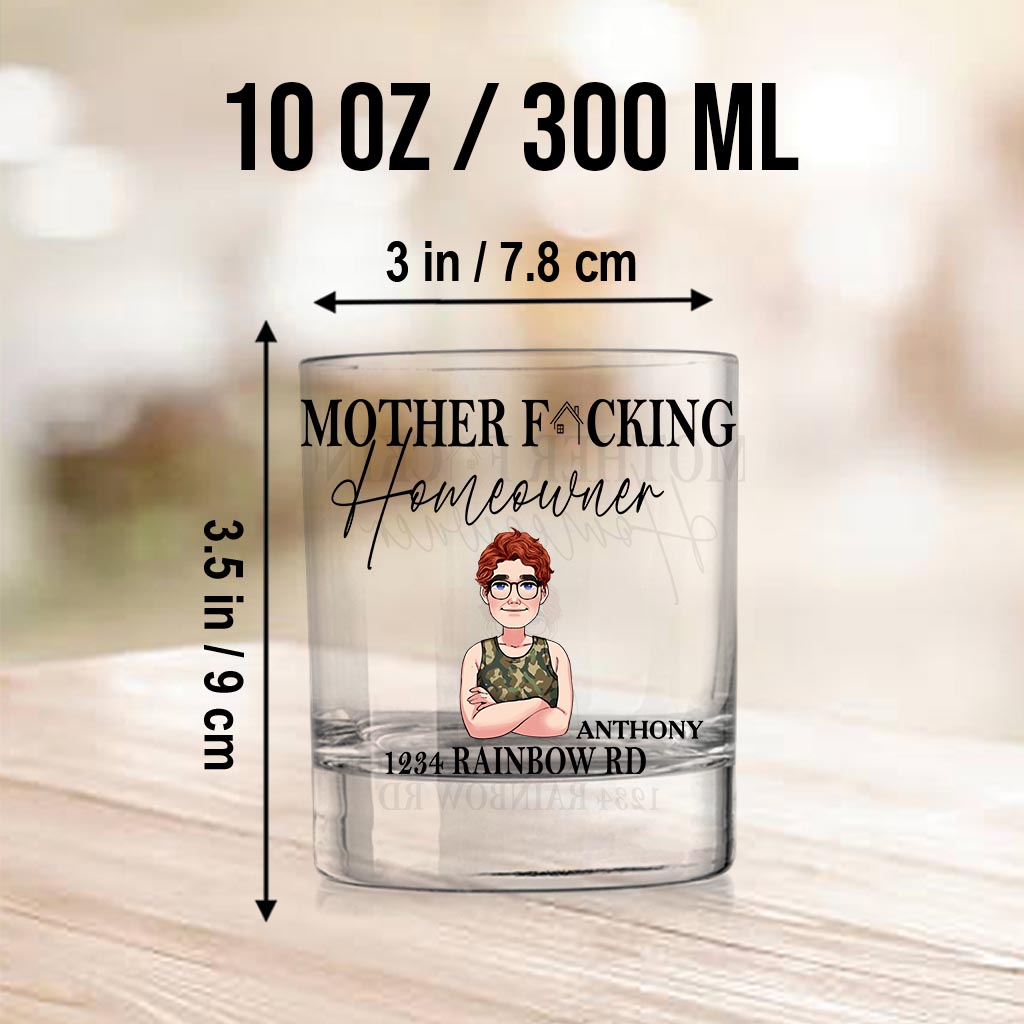 Nouveau propriétaire - Verre de pendaison de crémaillère personnalisé