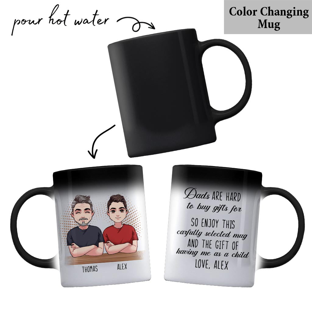 Cadeau pour papa : difficile à offrir - Mug personnalisé
