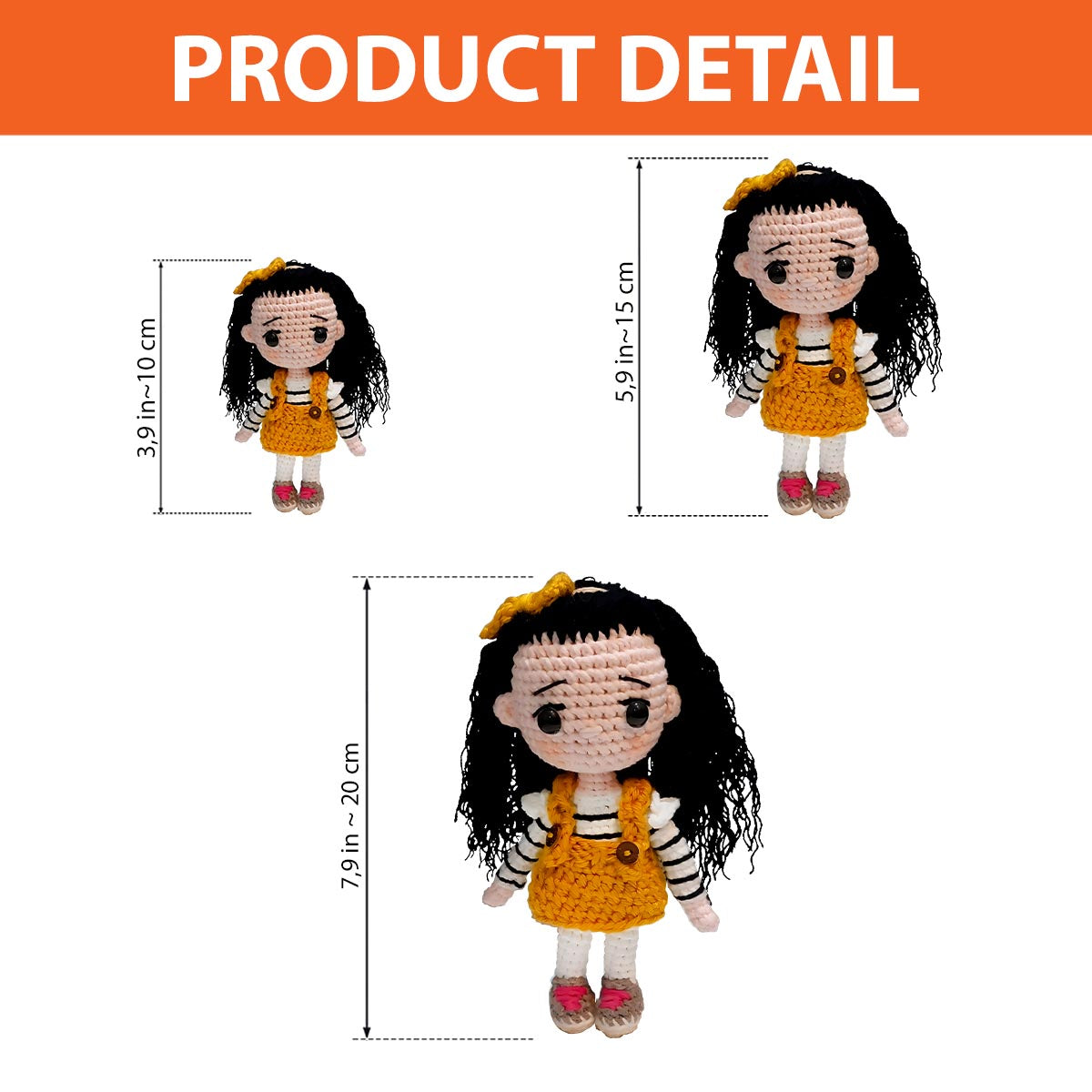 My Grandkids - Personalized Granddaughter Hand Knitted Doll