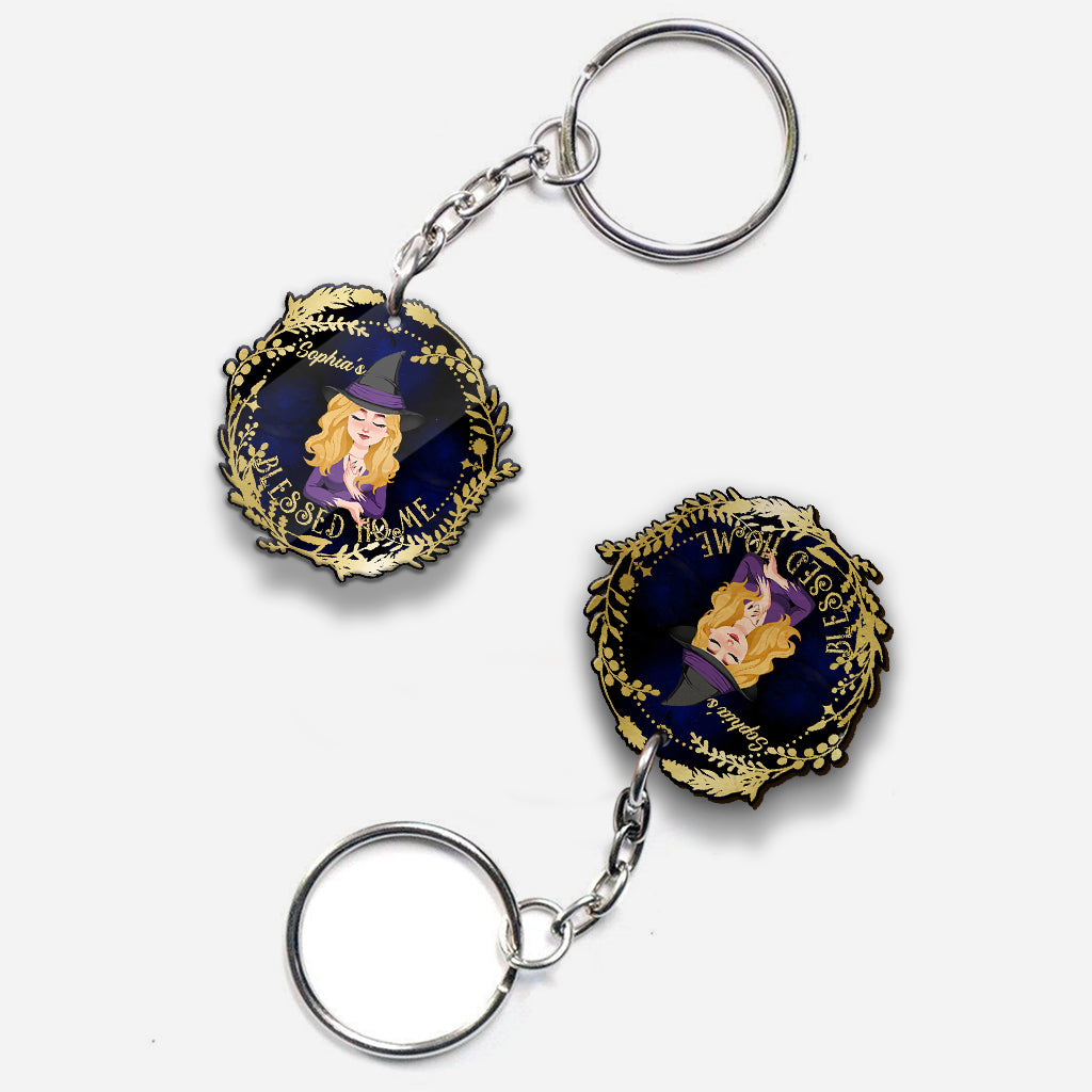 Blessed Home - Personalized Witch Keychain