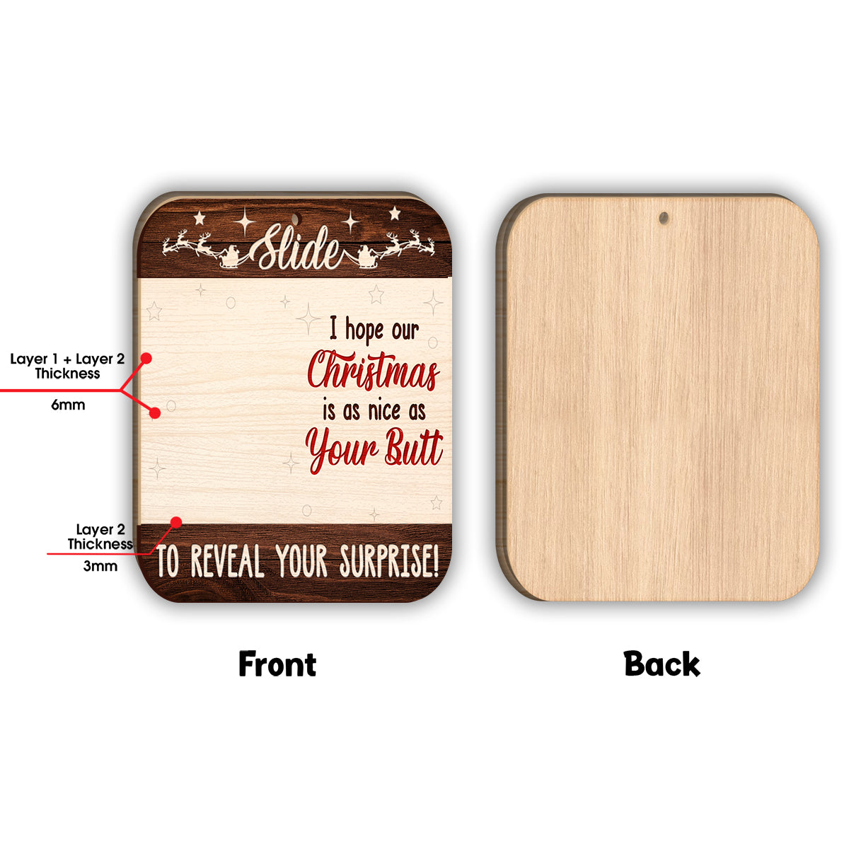 Because Hookers Can't Live On Fishes Alone - Personalized Fishing 2 Layered Piece Ornament