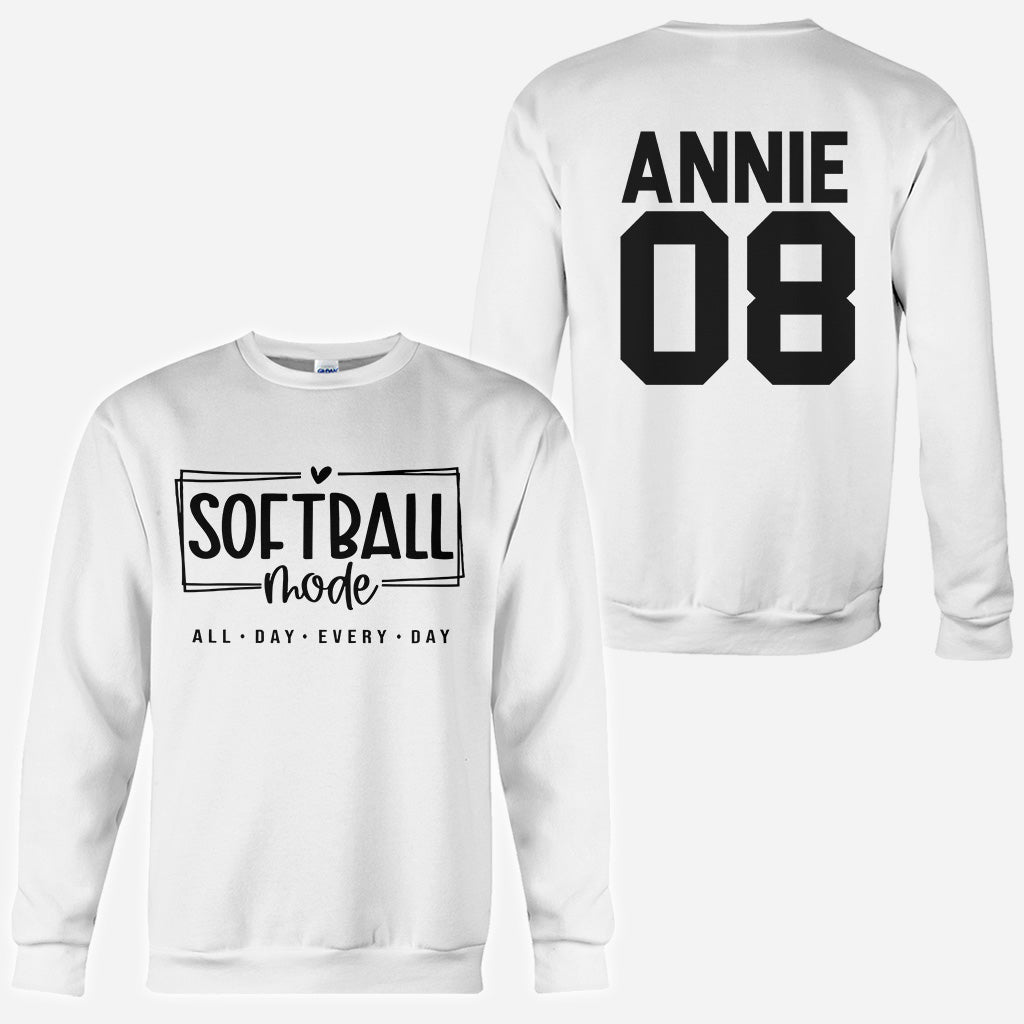 Mode Softball toute la journée - T-shirt de softball personnalisé intégral