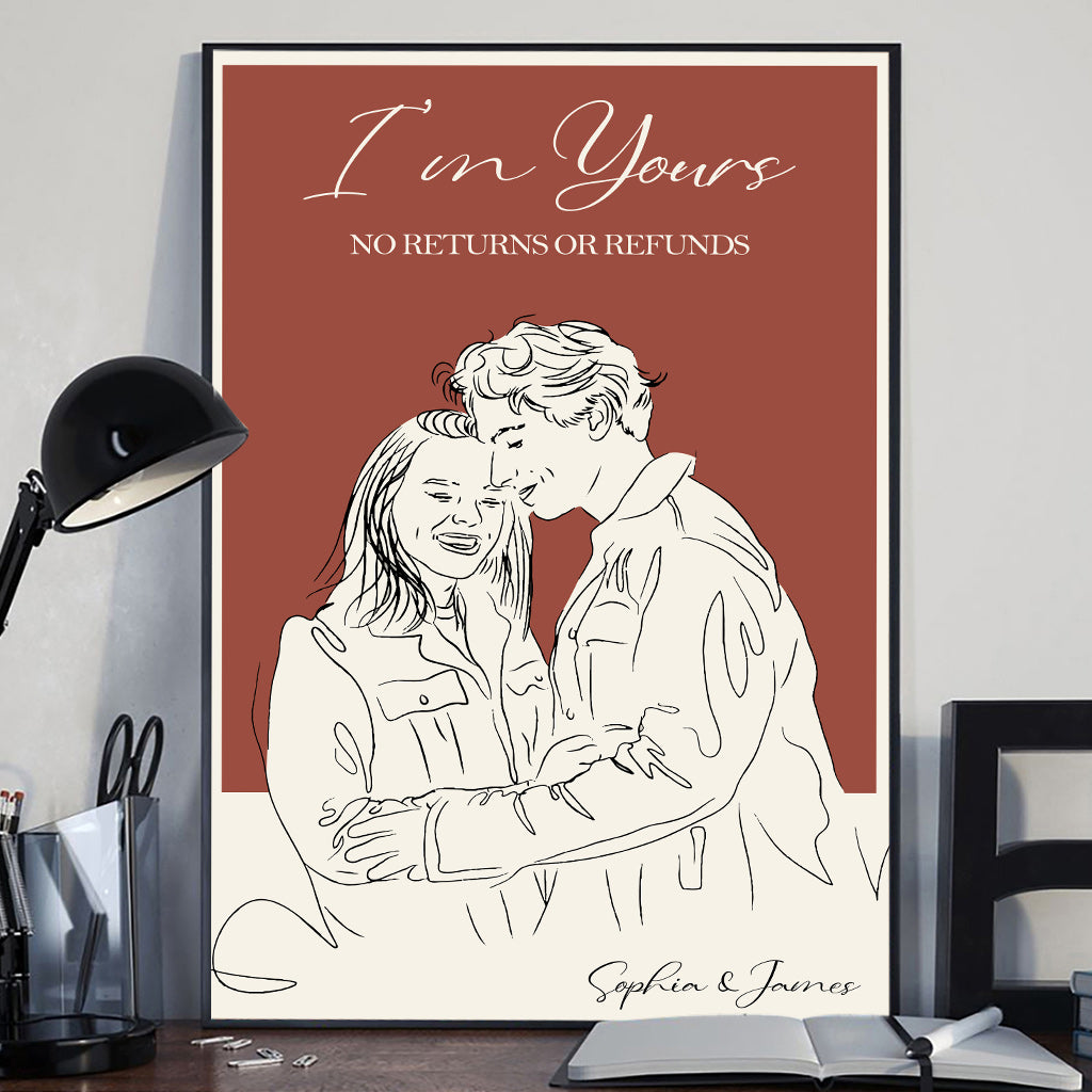 Je suis à toi - Toile et affiche personnalisées pour couples