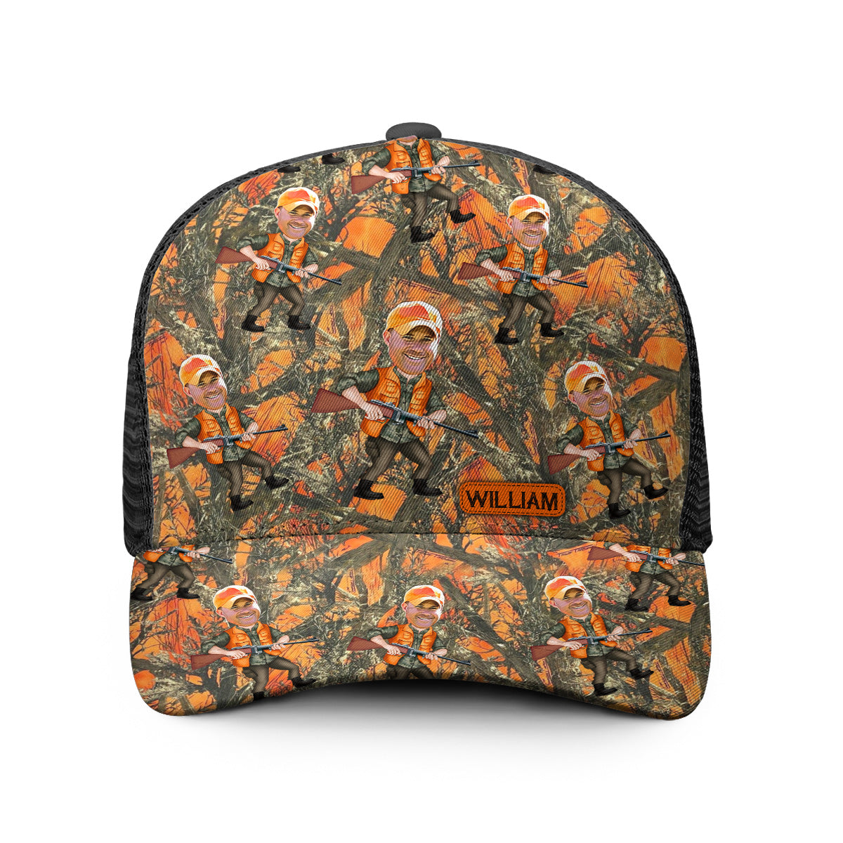 Casquette de camionneur personnalisée avec photo intégrée - Chasseur