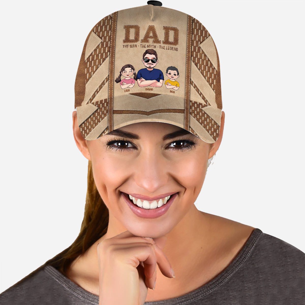 Papa, l'homme, le mythe, la légende - Casquette classique personnalisée pour père