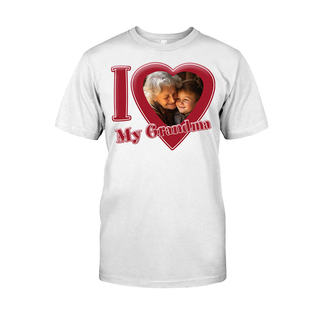 J'aime ma grand-mère/mamie/maman... - T-shirt et sweat à capuche personnalisés pour grand-mère