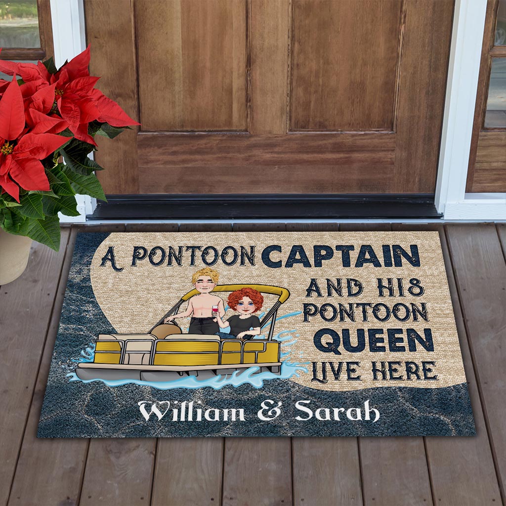 Paillasson personnalisé « Capitaine de ponton et sa femme »