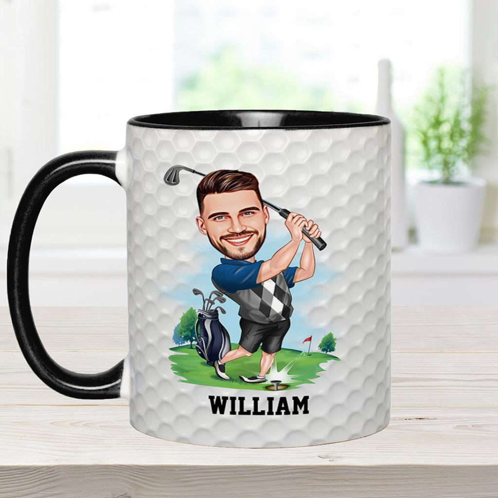 Mug personnalisé « Le golfeur le plus moyen du monde »