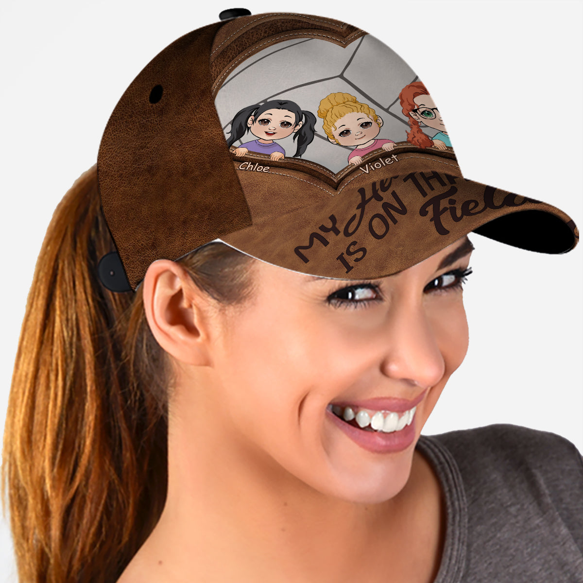Mon cœur est sur ce terrain - Casquette de volleyball classique personnalisée