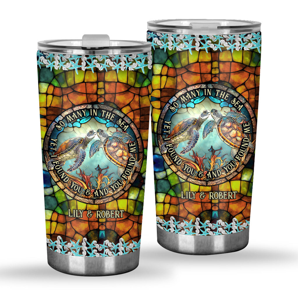 So Many In The Sea - Personalized Turtle Tumbler
