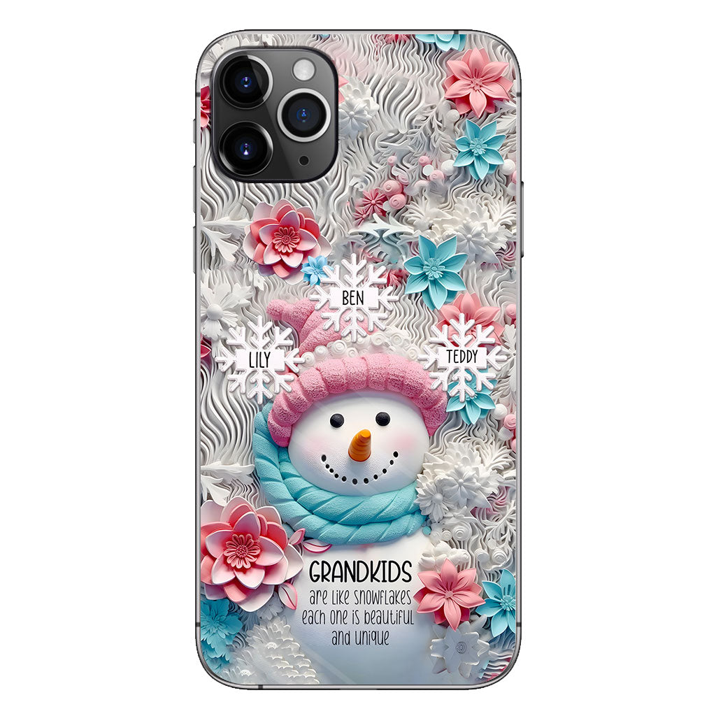 Les petits-enfants sont comme des flocons de neige - Cadeau pour grand-mère - Coque de téléphone personnalisée