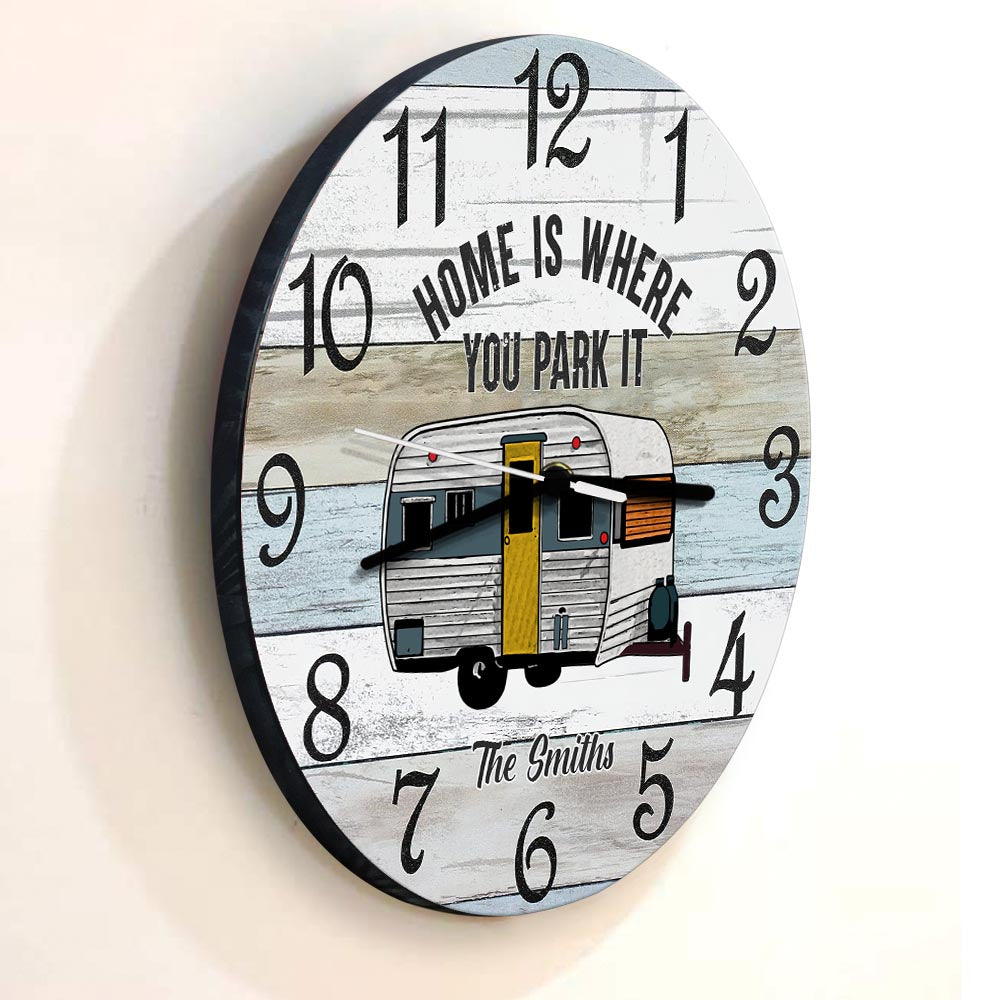 Horloge murale de camping personnalisée