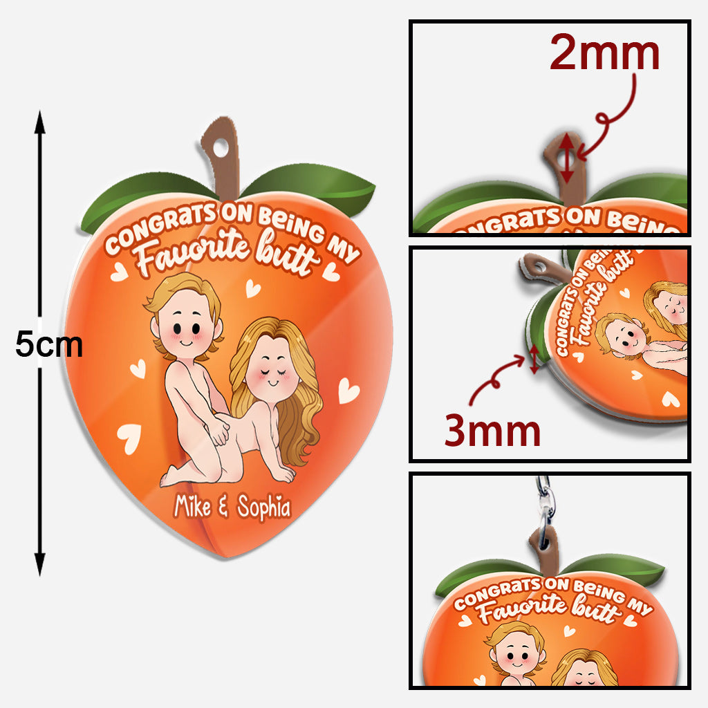 Félicitations pour être mon/ma préféré(e) - Cadeau pour mari, femme, petit ami, petite amie - Porte-clés personnalisé