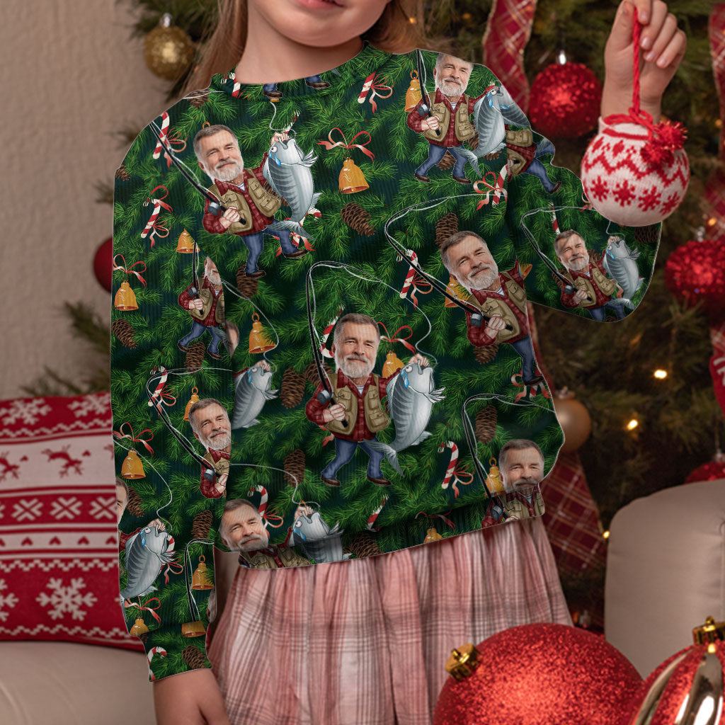 Amoureux de la pêche - Pull moche de pêche personnalisé