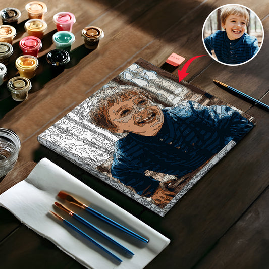 Custom Photo - Personalized Son Paint By Numbers Kit
