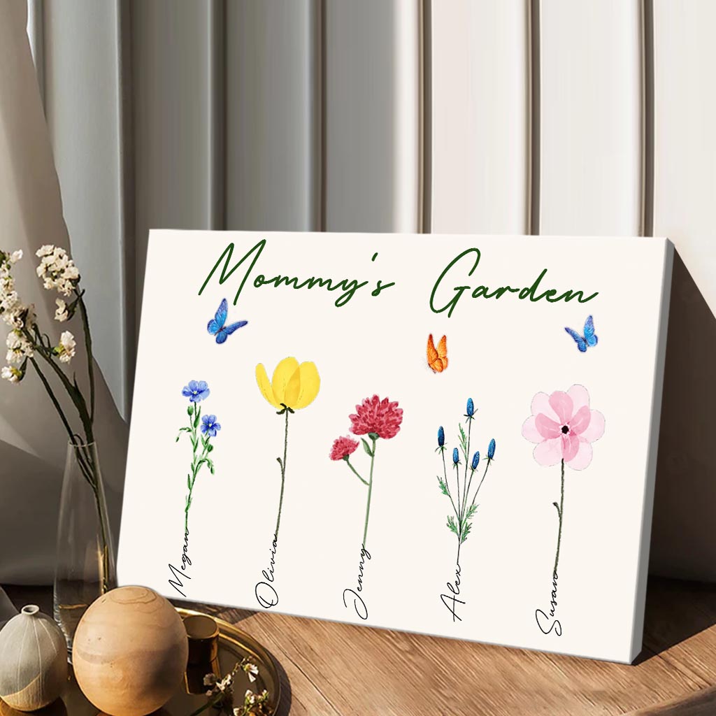 Le jardin de grand-mère - Cadeau pour grand-mère, grand-père, maman, papa - Toile et affiche personnalisées