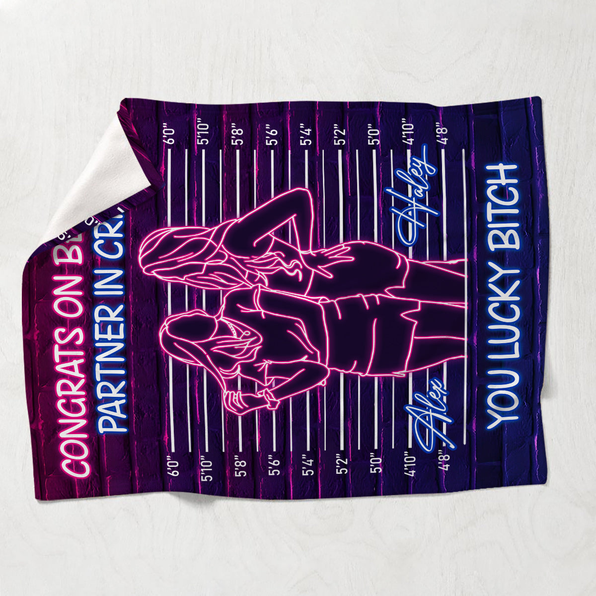 Félicitations pour être ma complice ! - Cadeau pour une amie - Couverture personnalisée