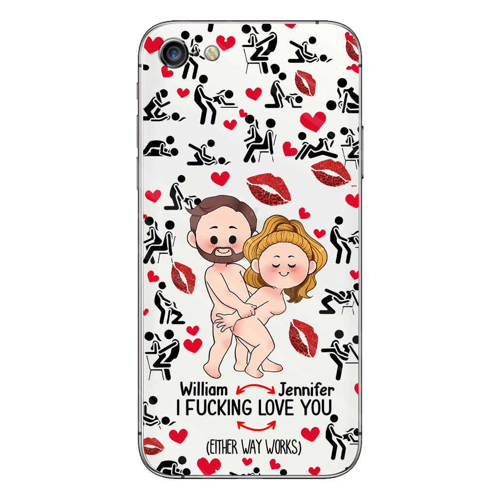 Je t'aime - cadeau pour mari, femme, petit ami, petite amie - Coque de téléphone transparente personnalisée