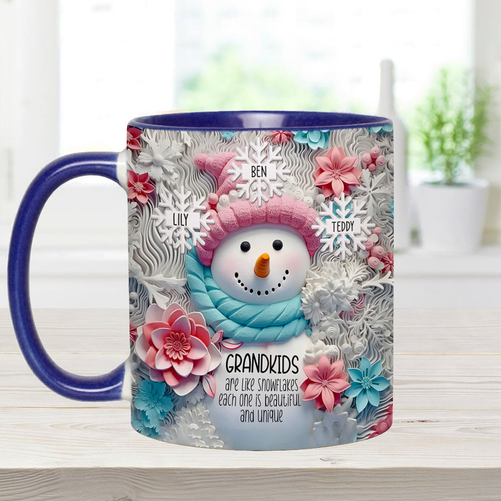 Les petits-enfants sont comme des flocons de neige - Cadeau pour grand-mère - Mug personnalisé