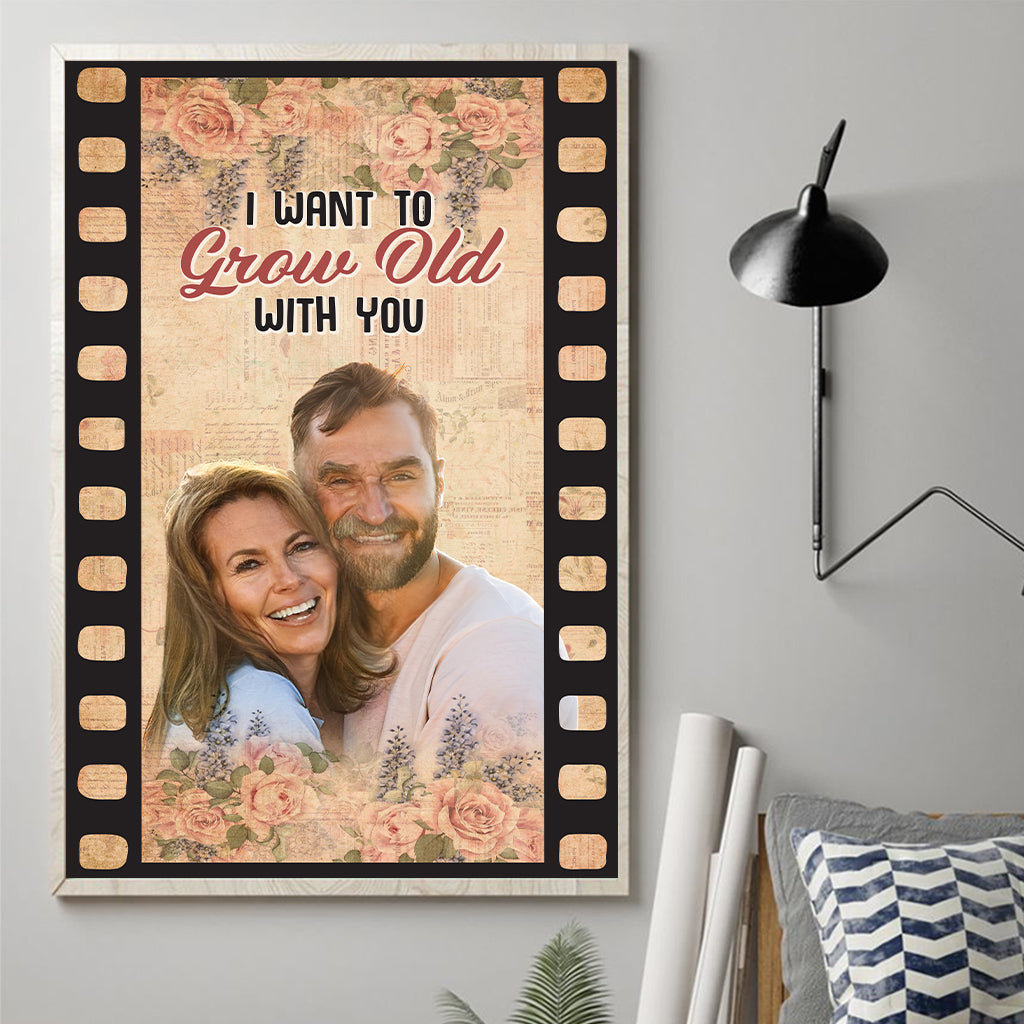 Je veux vieillir avec toi - Toile et affiche personnalisées pour couples