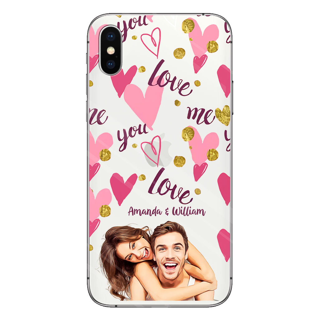 Je suis à toi - Coque de téléphone transparente personnalisée pour couple
