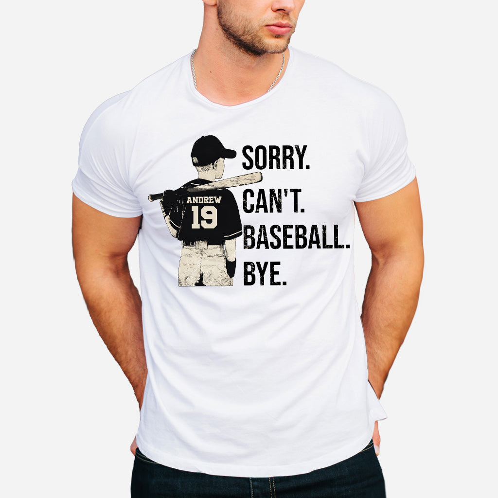 Désolé, je ne peux pas jouer au baseball. Au revoir ! - T-shirt et sweat à capuche personnalisés sur le thème du baseball
