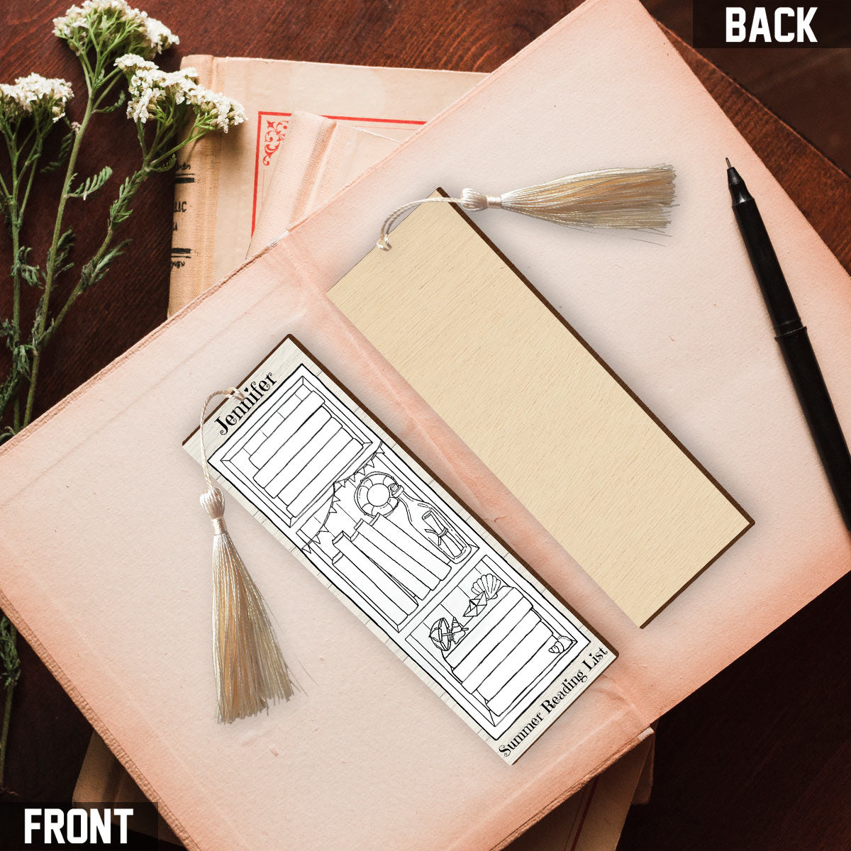 Seasonal Reading Track List - Personalized Book Bookmark