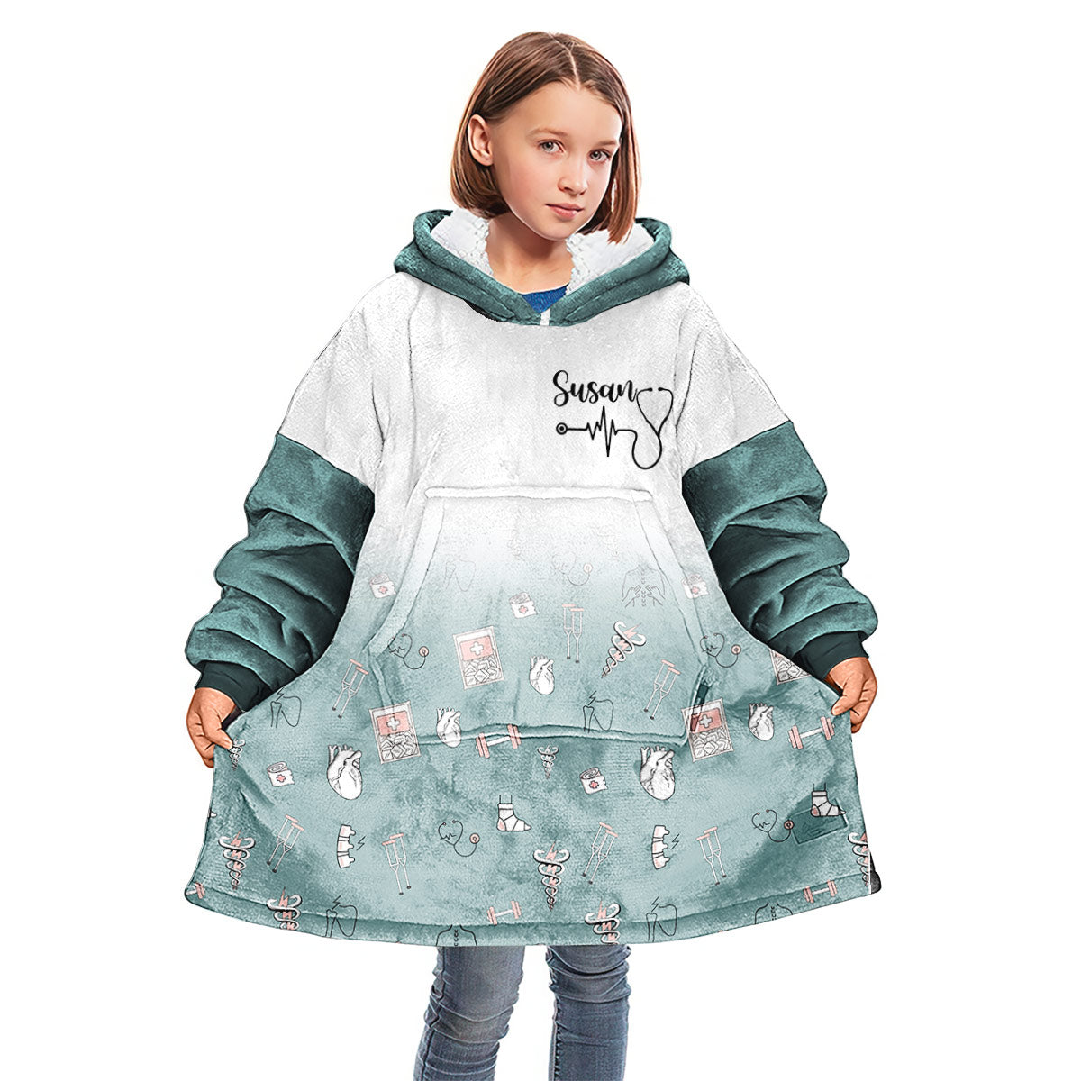 Veste d'infirmière - Couverture d'infirmière personnalisée à capuche