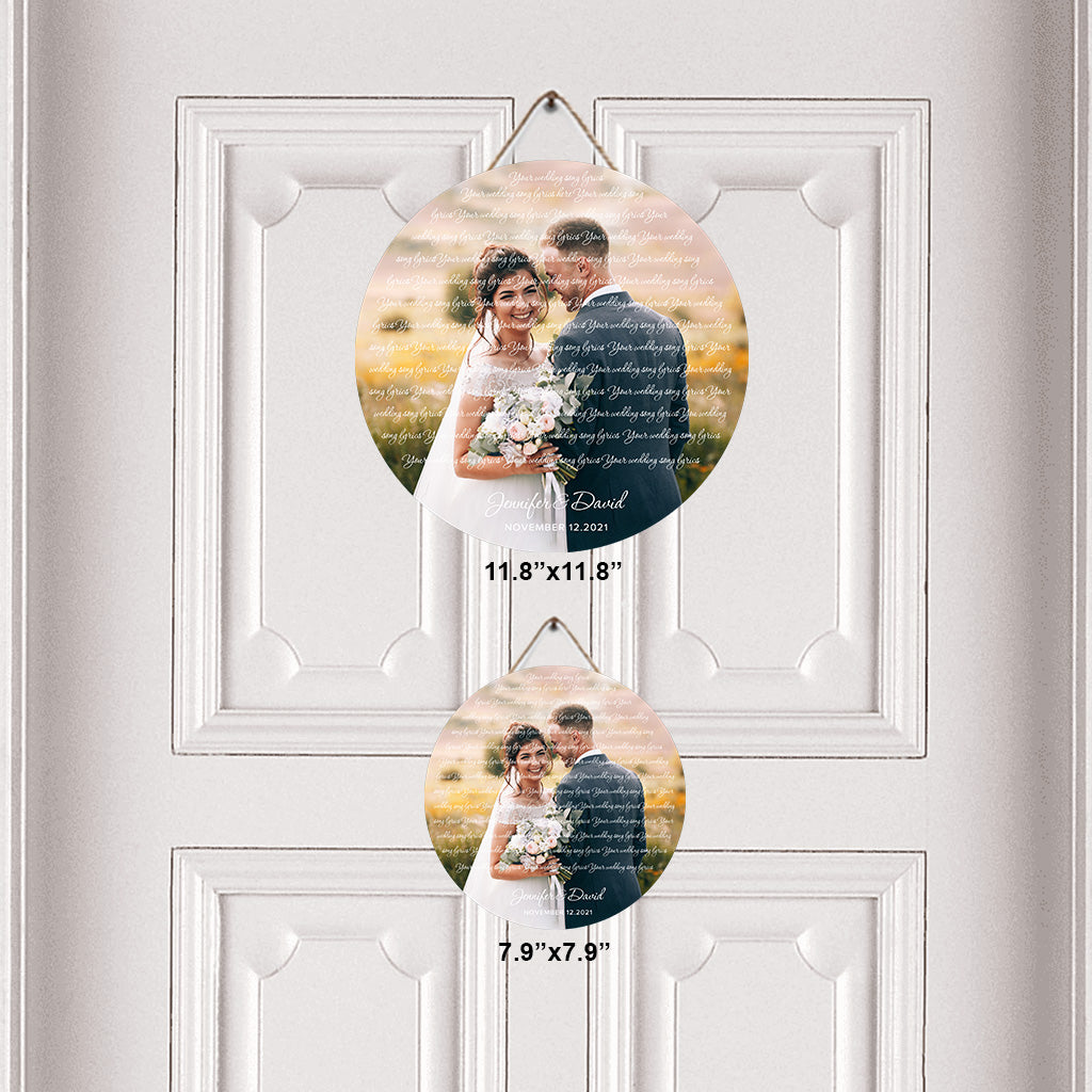 Toi et moi, on gère ! – Panneau rond en bois personnalisé pour mari et femme